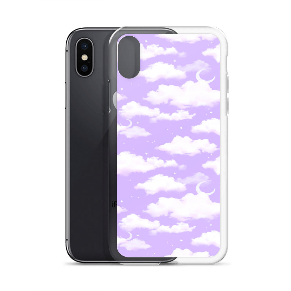 Cloudy Sky iPhone Clear Case (Lavender) - iPhone X/XS