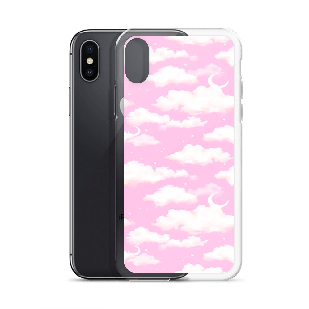 Cloudy Sky iPhone Clear Case (Pink) - iPhone X/XS