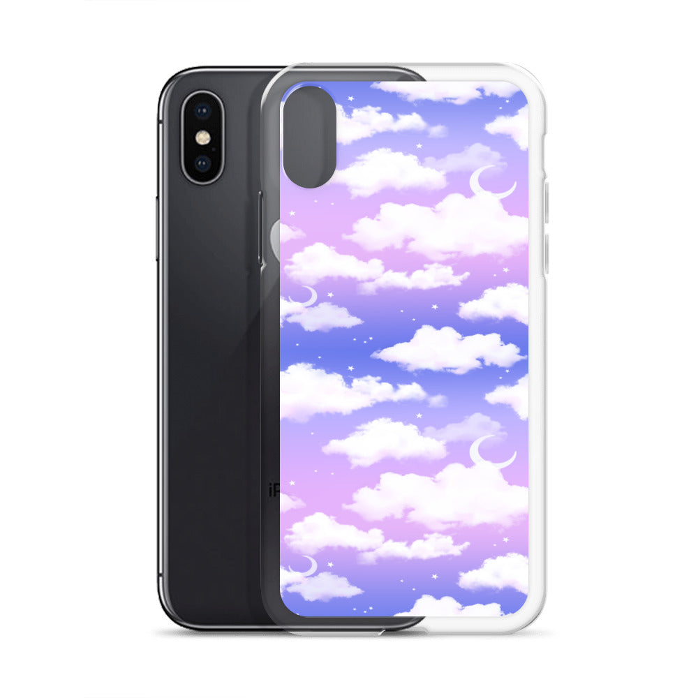 Cloudy Sky iPhone Clear Case (Purple Gradient) - iPhone X/XS