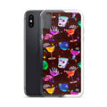 Monster Party iPhone Clear Case (Dark Sienna) - iPhone X/XS