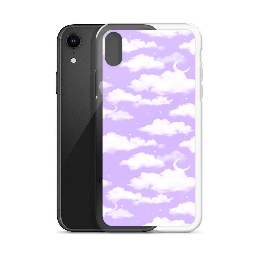 Cloudy Sky iPhone Clear Case (Lavender) - iPhone XR