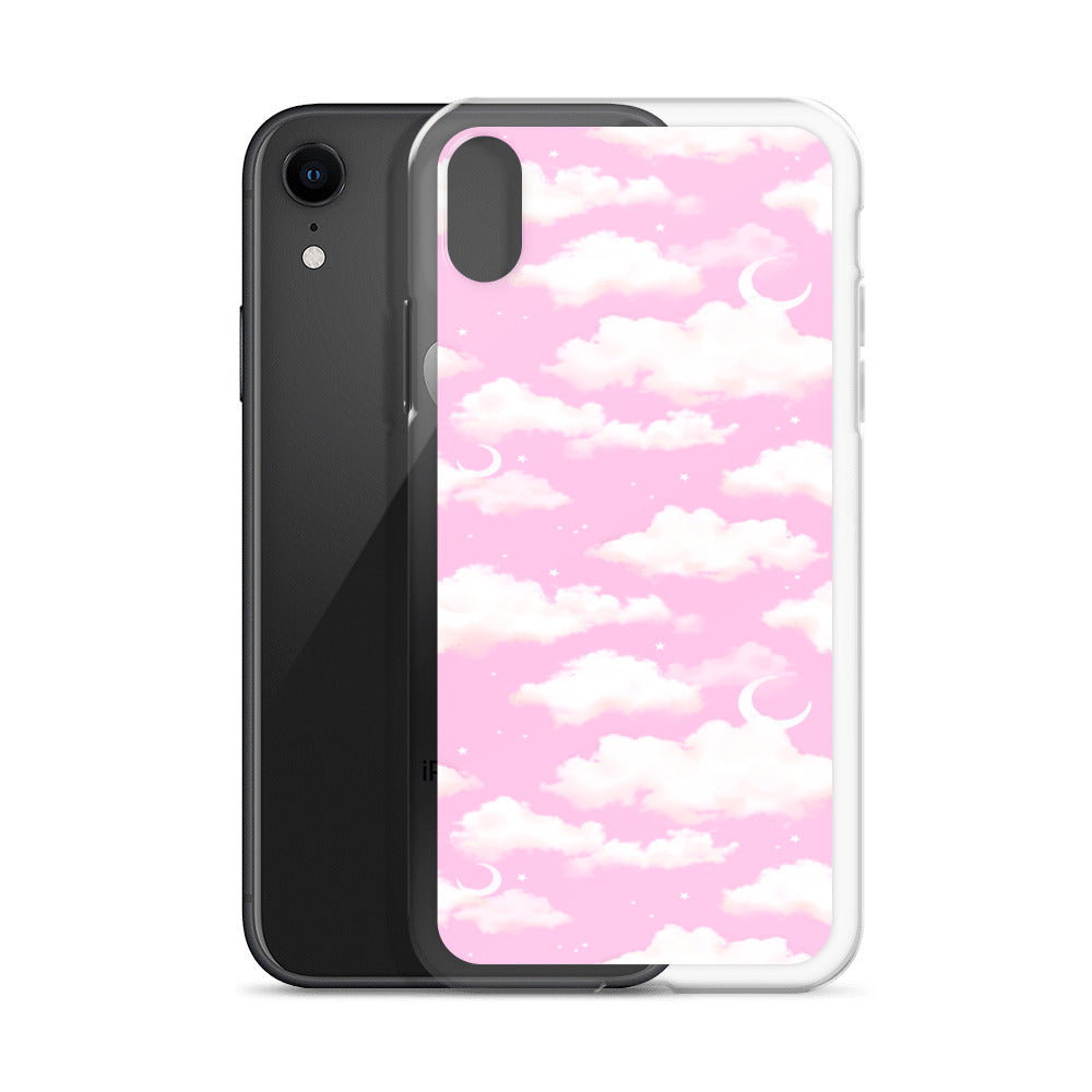Cloudy Sky iPhone Clear Case (Pink) - iPhone XR