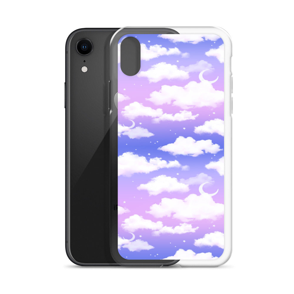 Cloudy Sky iPhone Clear Case (Purple Gradient) - iPhone XR
