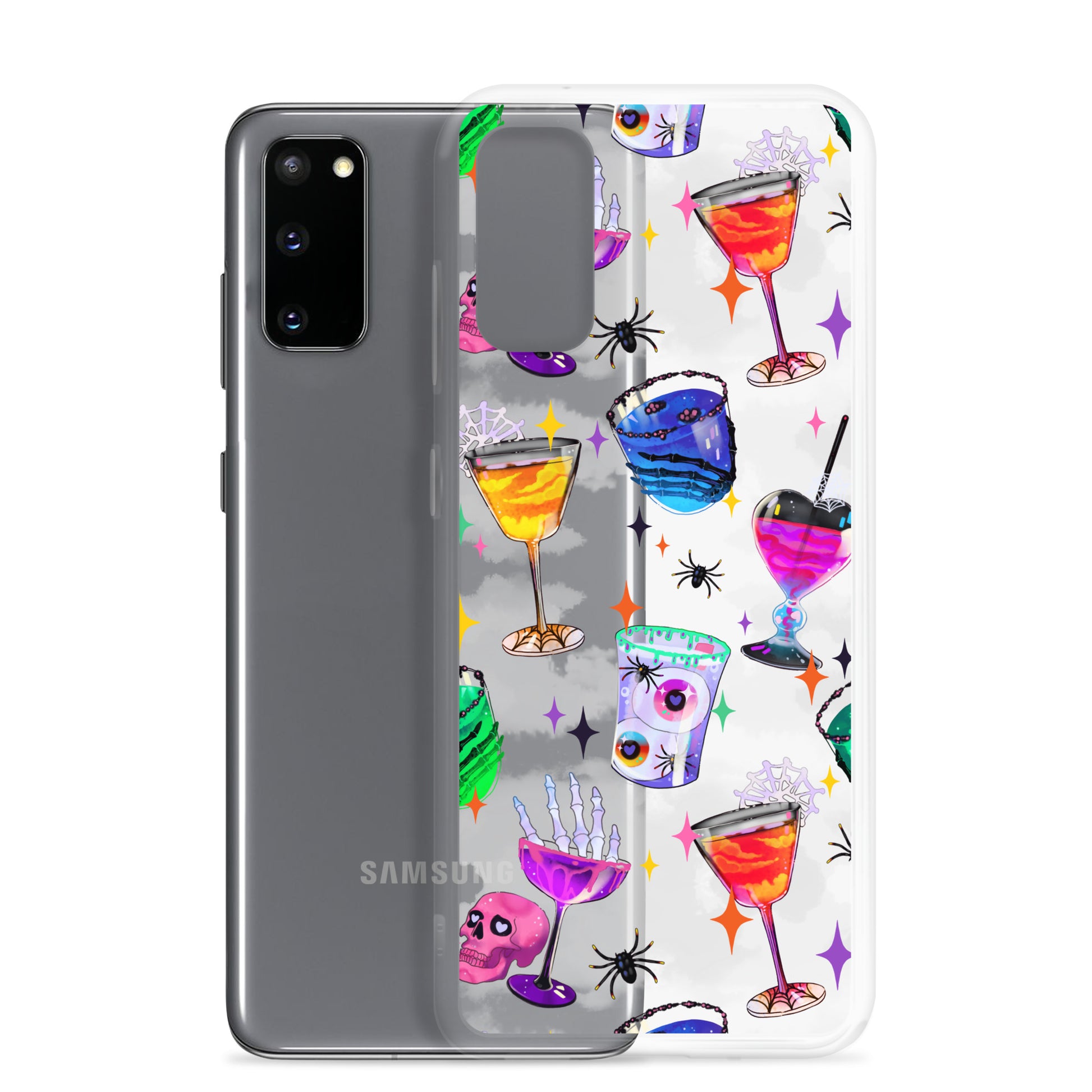 Protect your phone in style with the Monster Party Samsung® Clear Case featuring vibrant, spooky designs.