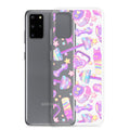 Sleek Glitter Gains Samsung® Clear Case showcases a stylish design while protecting against scratches and dirt.