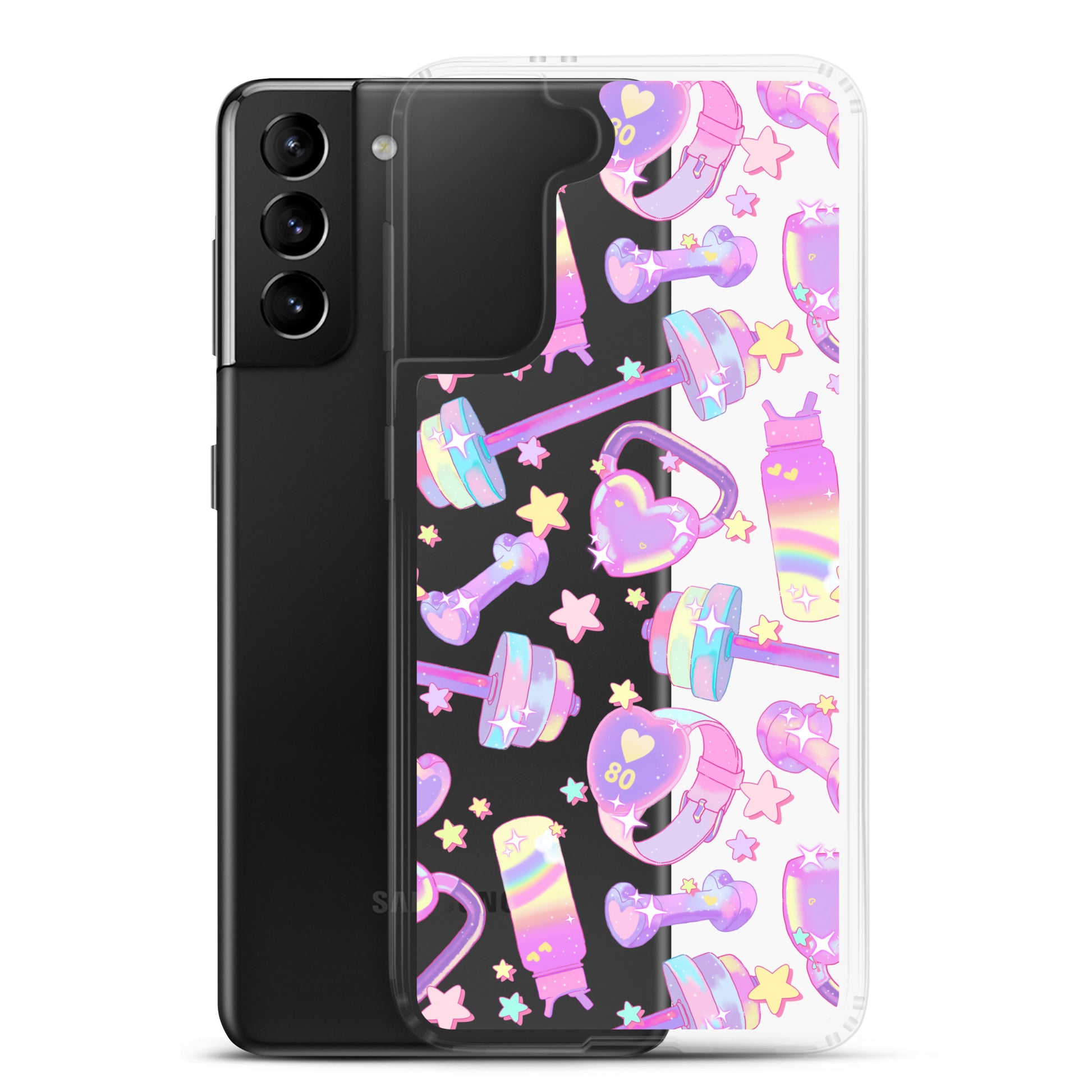 Sleek Glitter Gains Samsung® Clear Case offers premium protection with a stylish design for your smartphone.
