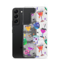 Colorful Monster Party Samsung® Clear Case showcasing vibrant designs, protecting your device with style and durability.