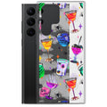 Colorful Monster Party Samsung® Clear Case showcasing fun designs, offering protection for your Galaxy S22 Ultra.