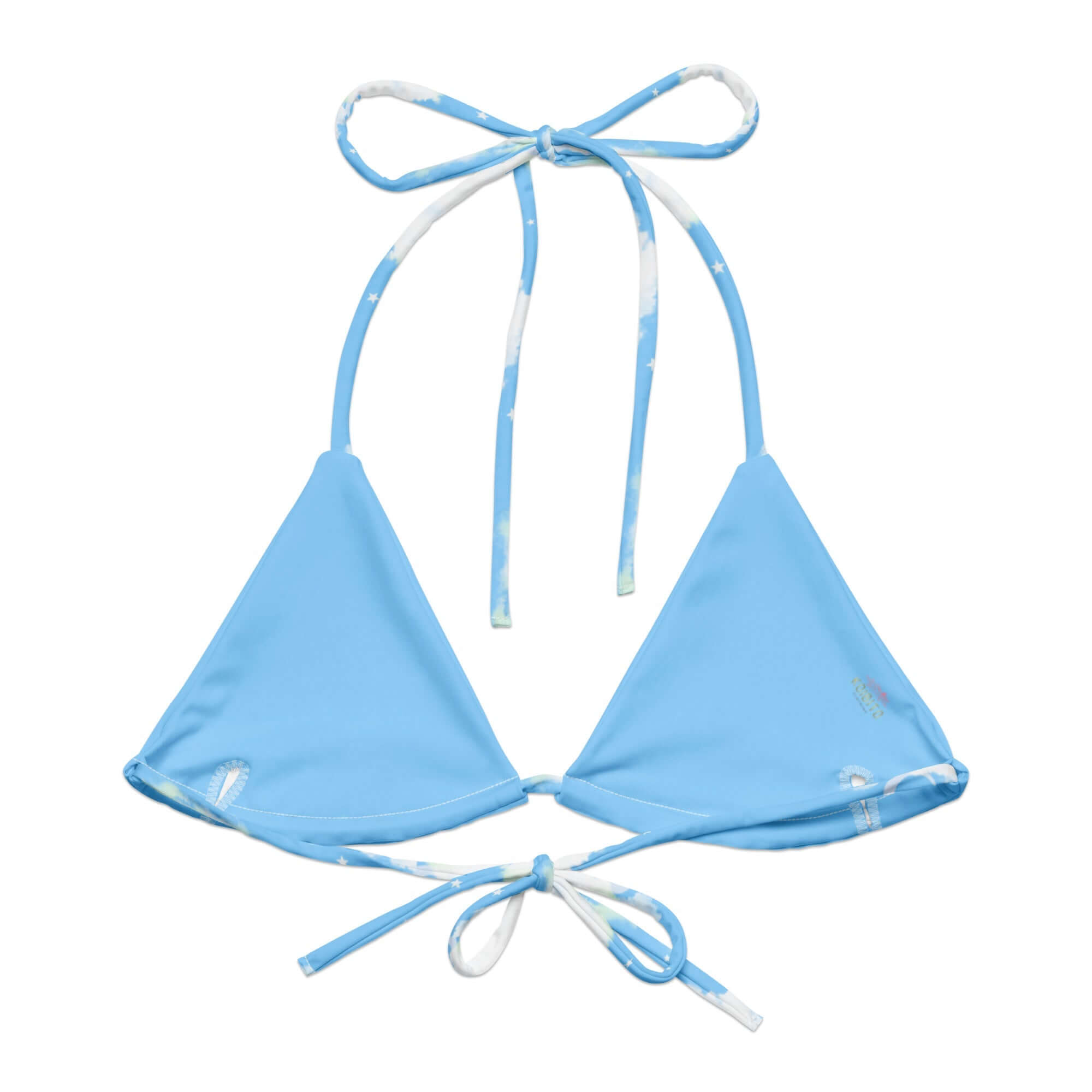 Cloudy Sky Padded String Bikini Top - Koibito Clothing