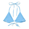 Stylish Cloudy Sky Padded String Bikini Top featuring eco-friendly design and adjustable straps, perfect for summer.