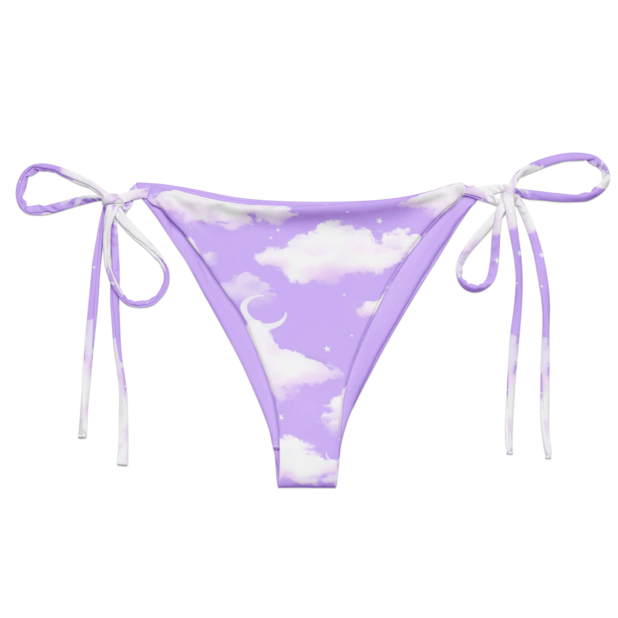 Kawaii Clothing Cloudy Sky String Bikini Bottom - Koibito Clothing