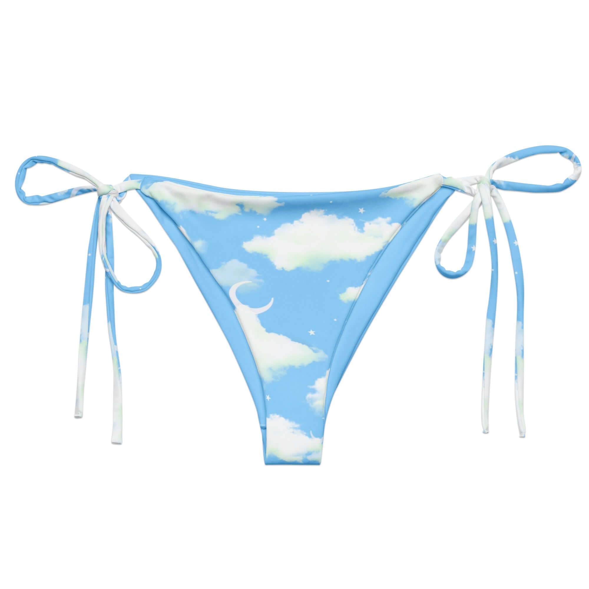 Kawaii Clothing Cloudy Sky String Bikini Bottom - Koibito Clothing