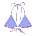 Eco-friendly Space Padded String Bikini Top featuring recycled polyester and versatile straps, perfect for summer styling.