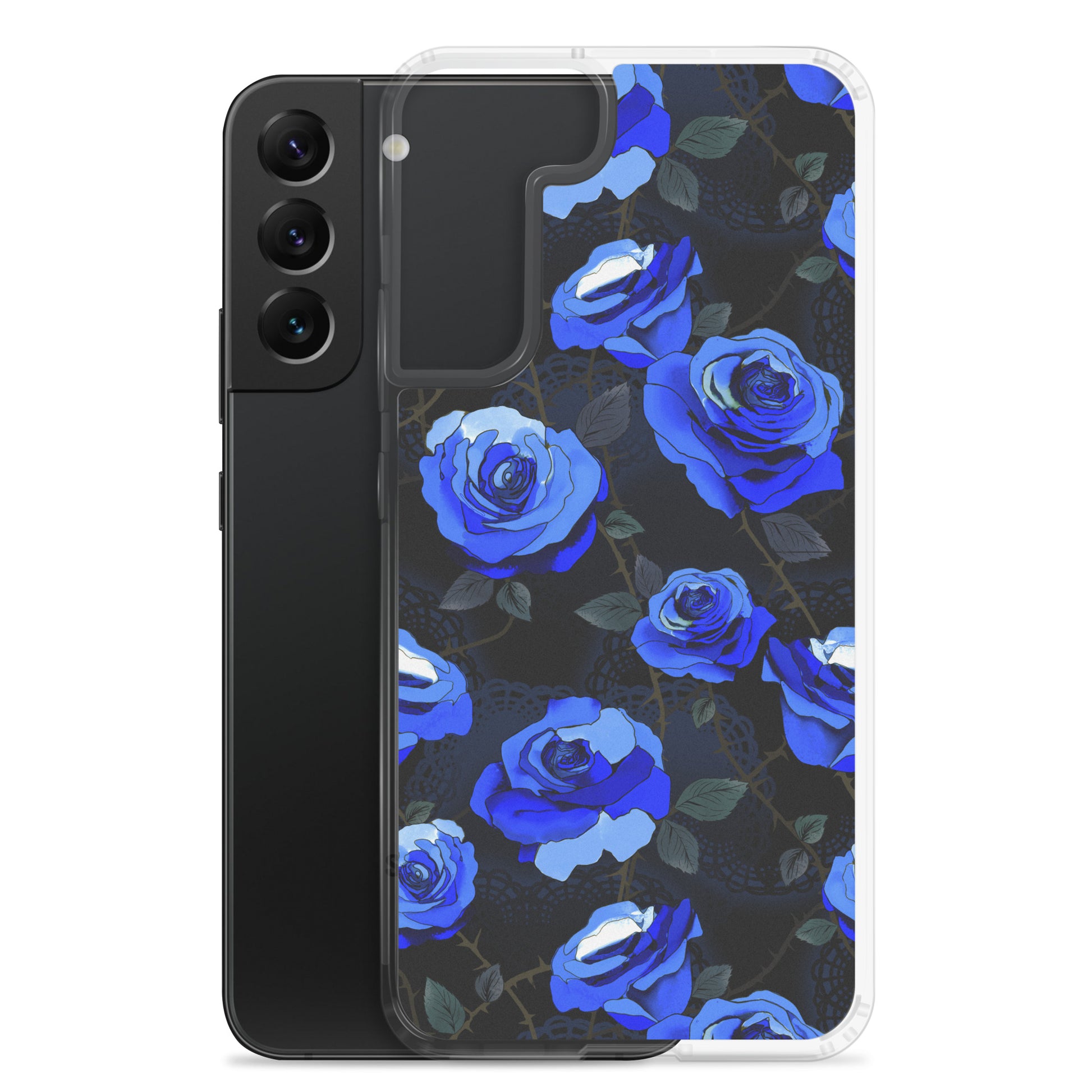 Enchanted Rose Samsung® Clear Case features a stylish design, offering protection against scratches and dirt.
