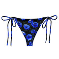 Stylish Enchanted Rose String Bikini Bottom, perfect for sunbathing with adjustable straps and UPF 50+ protection.