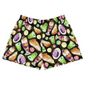Vibrant Filipino Dessert Athletic Short Shorts, perfect for workouts and pool days, showcasing delicious dessert designs.