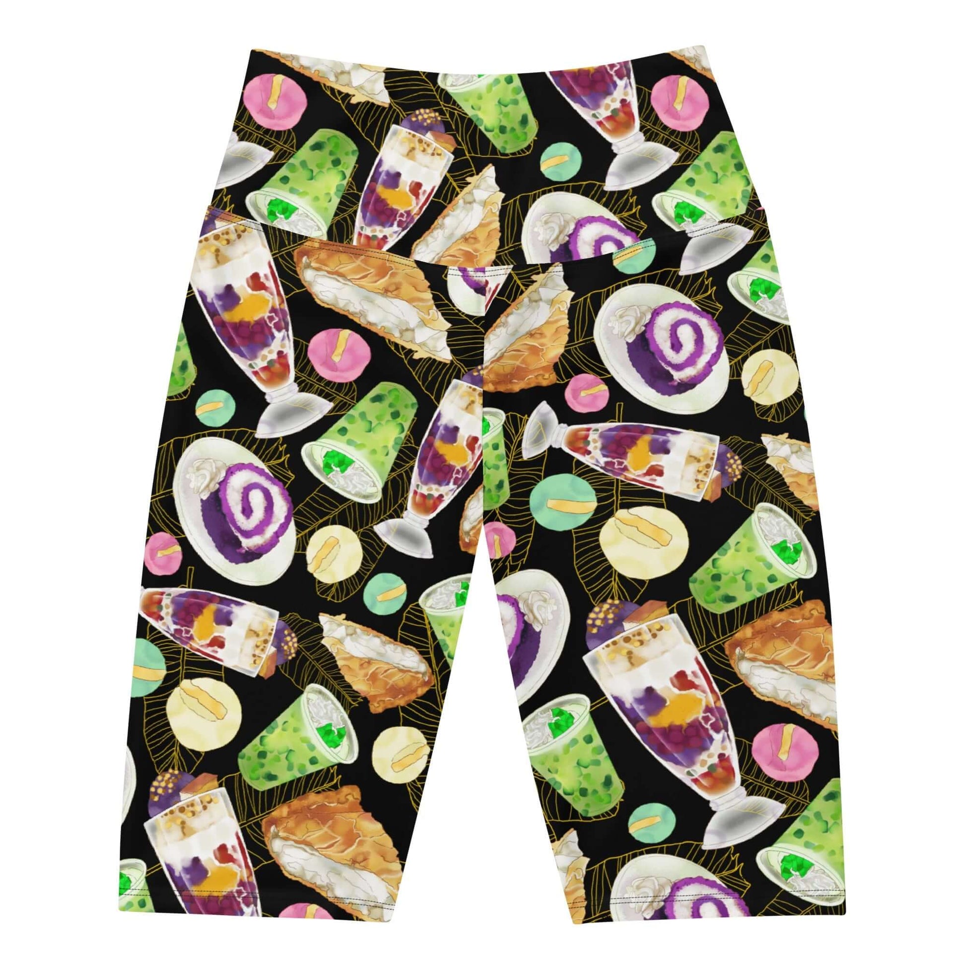 Celebrate your Filipino pride with these colorful Filipino Dessert Biker Shorts featuring delicious traditional treats.