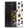 Gothic Tea Time Samsung® Clear Case showcases a floral design, providing stylish protection for your device.