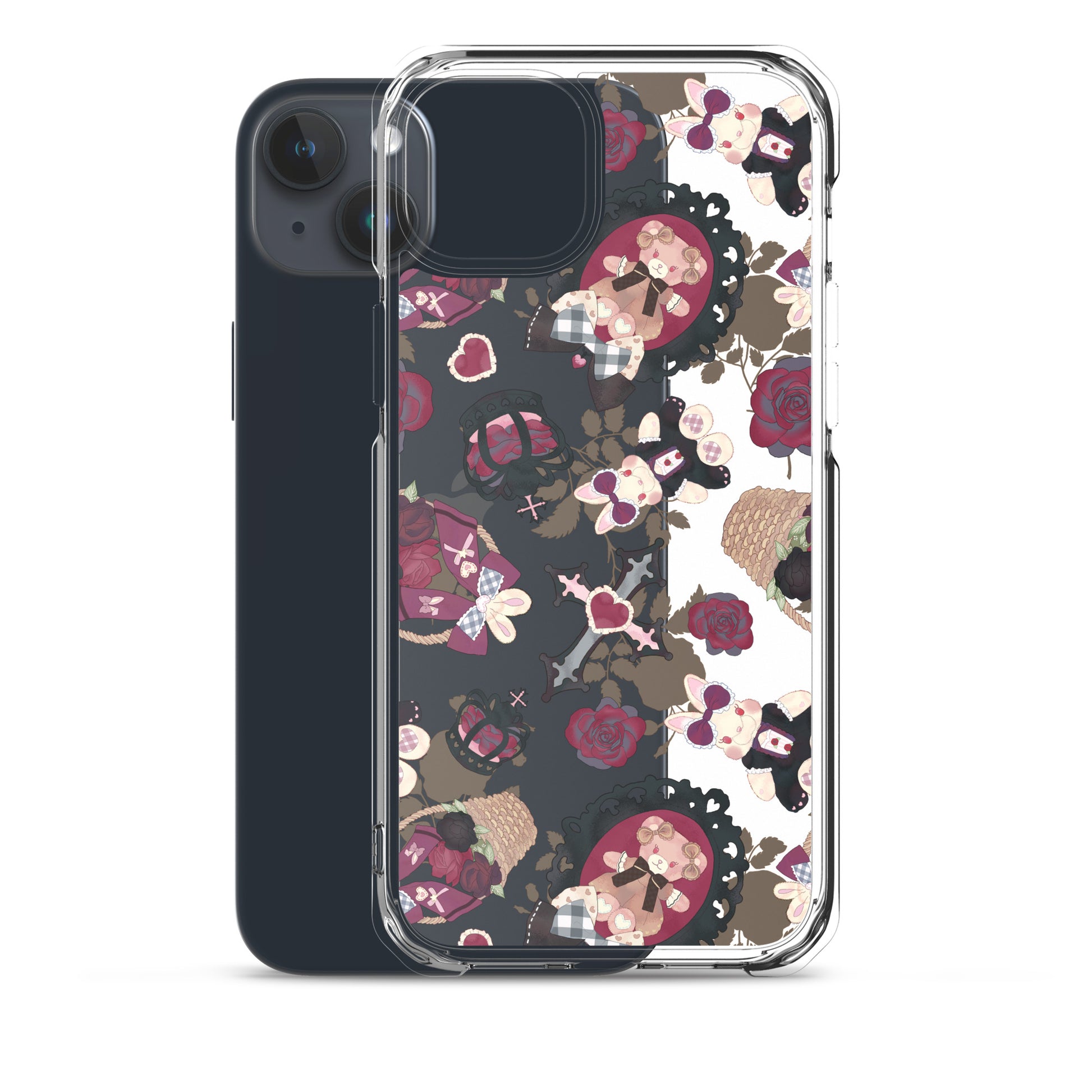 Gothic Teddy iPhone® Clear Case offers stylish protection with a flexible design and precise port openings.