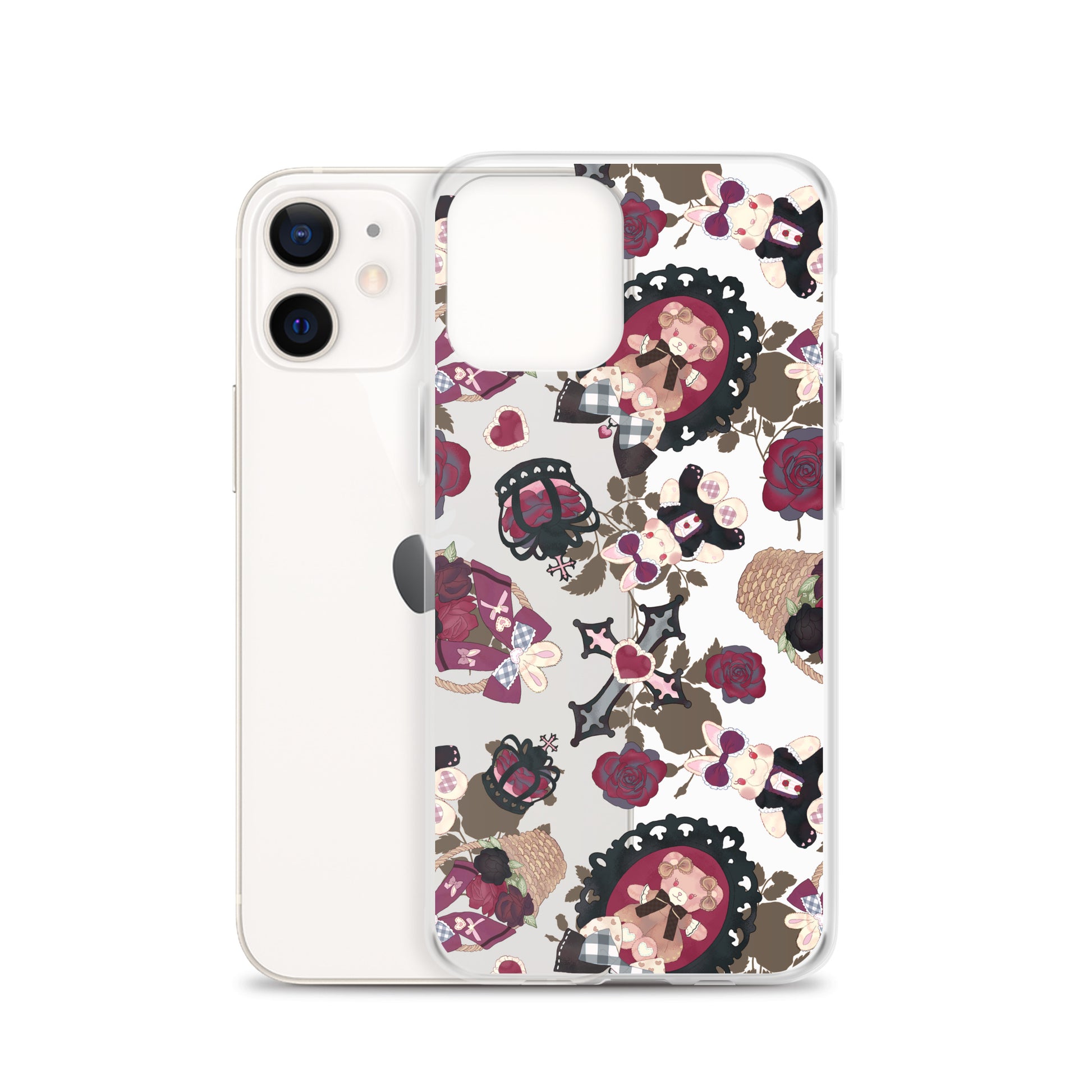 Protect your phone stylishly with the Gothic Teddy iPhone® Clear Case, designed for durability and easy access.