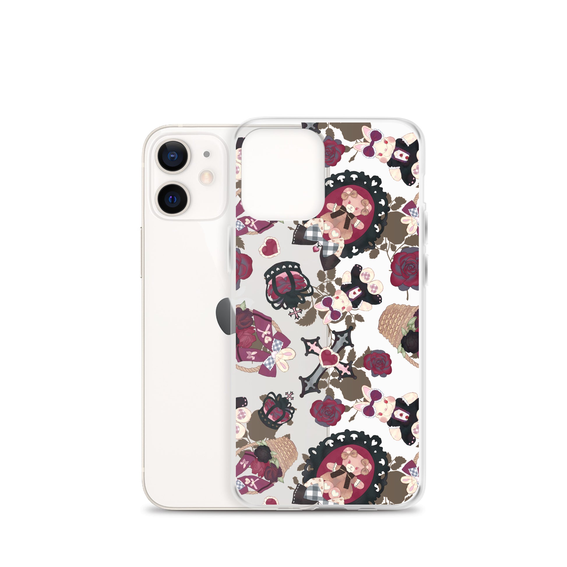 Stylish Gothic Teddy iPhone® Clear Case offers protection with a sleek design, perfect for your iPhone® device.
