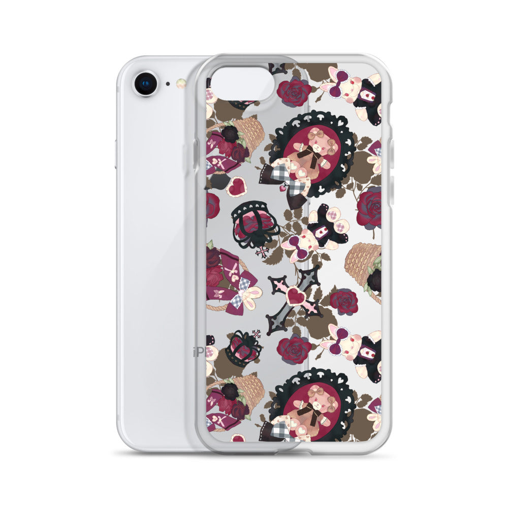 Gothic Teddy iPhone® Clear Case features a flexible design, protecting against scratches and dust with style.