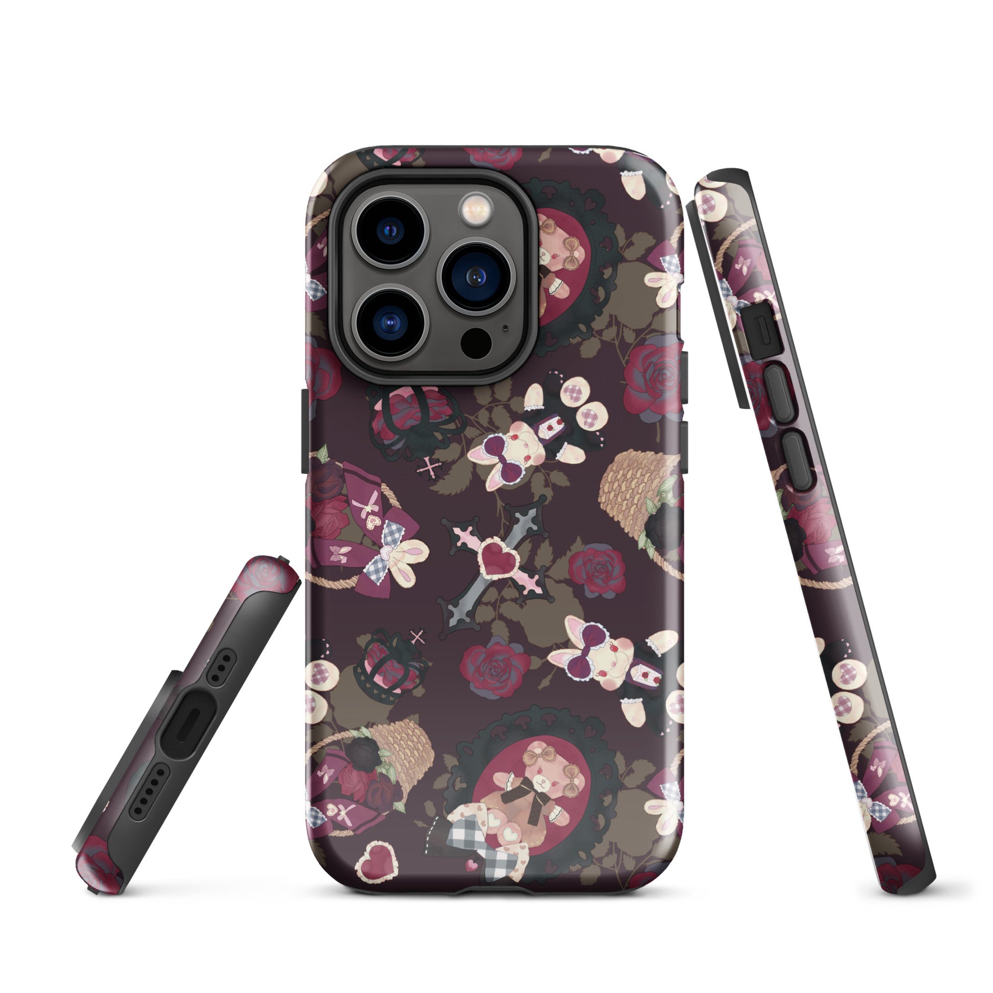 Stylish Gothic Teddy iPhone® Tough Case offers durable protection with a chic design for your phone.
