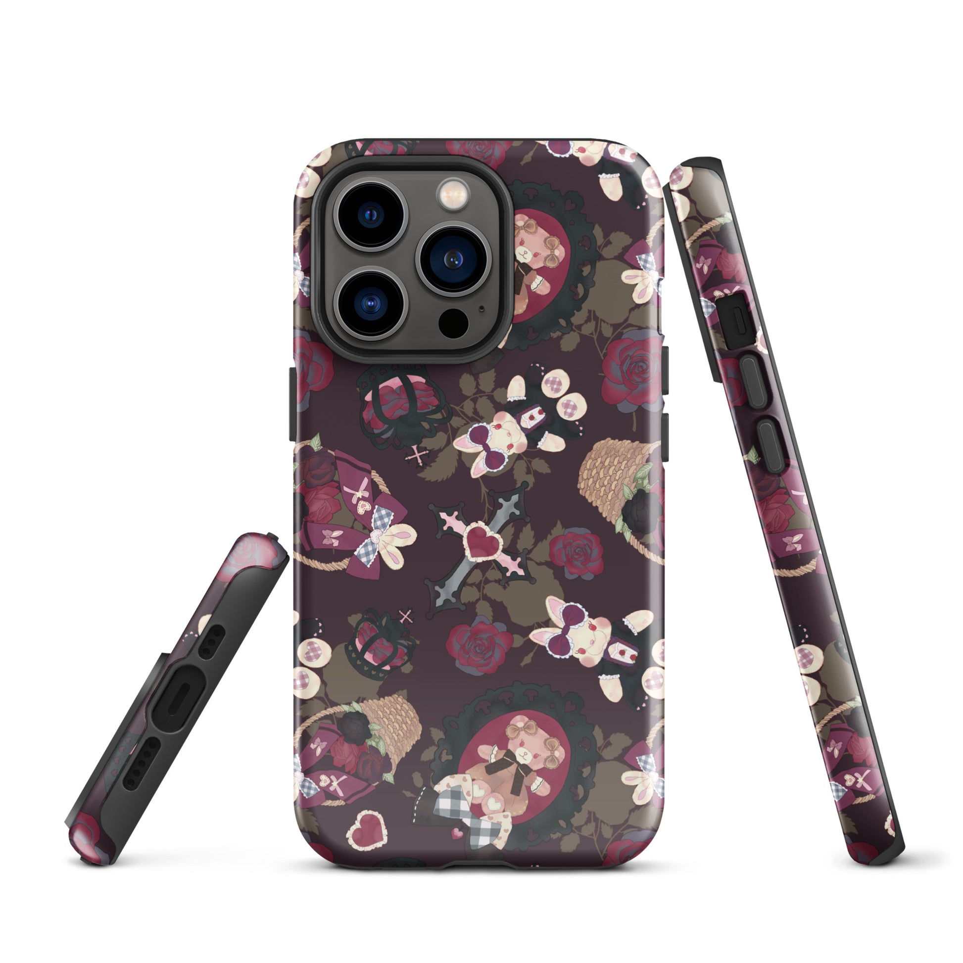 Stylish Gothic Teddy iPhone® Tough Case featuring durable design and vibrant graphics, perfect for protection and fashion.