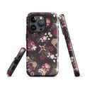 Stylish Gothic Teddy iPhone® Tough Case featuring a durable design for ultimate protection and fashionable flair.