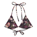 Stylish Gothic Teddy Padded String Bikini Top in eco-friendly fabric, perfect for summer fun and versatile styling.