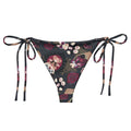 Gothic Teddy String Bikini Bottom features a vibrant floral design, perfect for stylish summer poolside relaxation.
