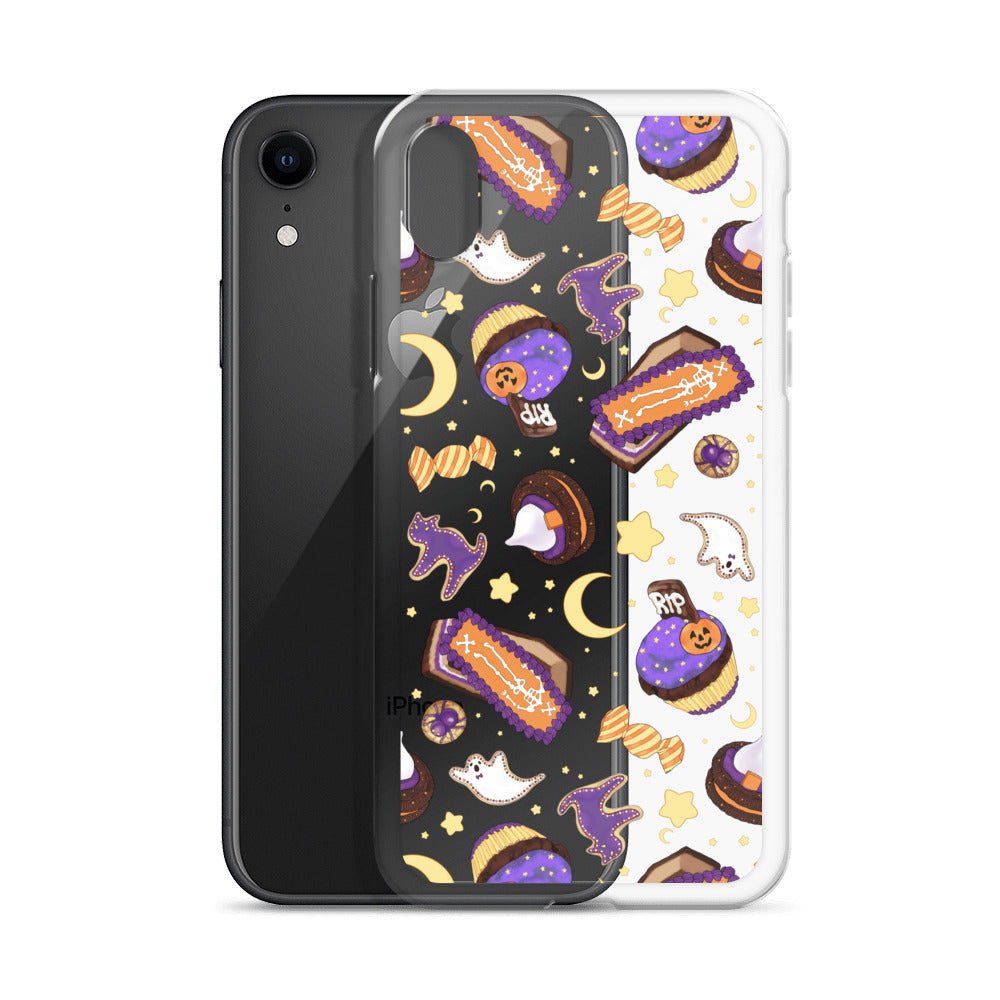 Stylish Halloween Treat iPhone® Clear Case featuring fun, festive designs while providing durable protection.