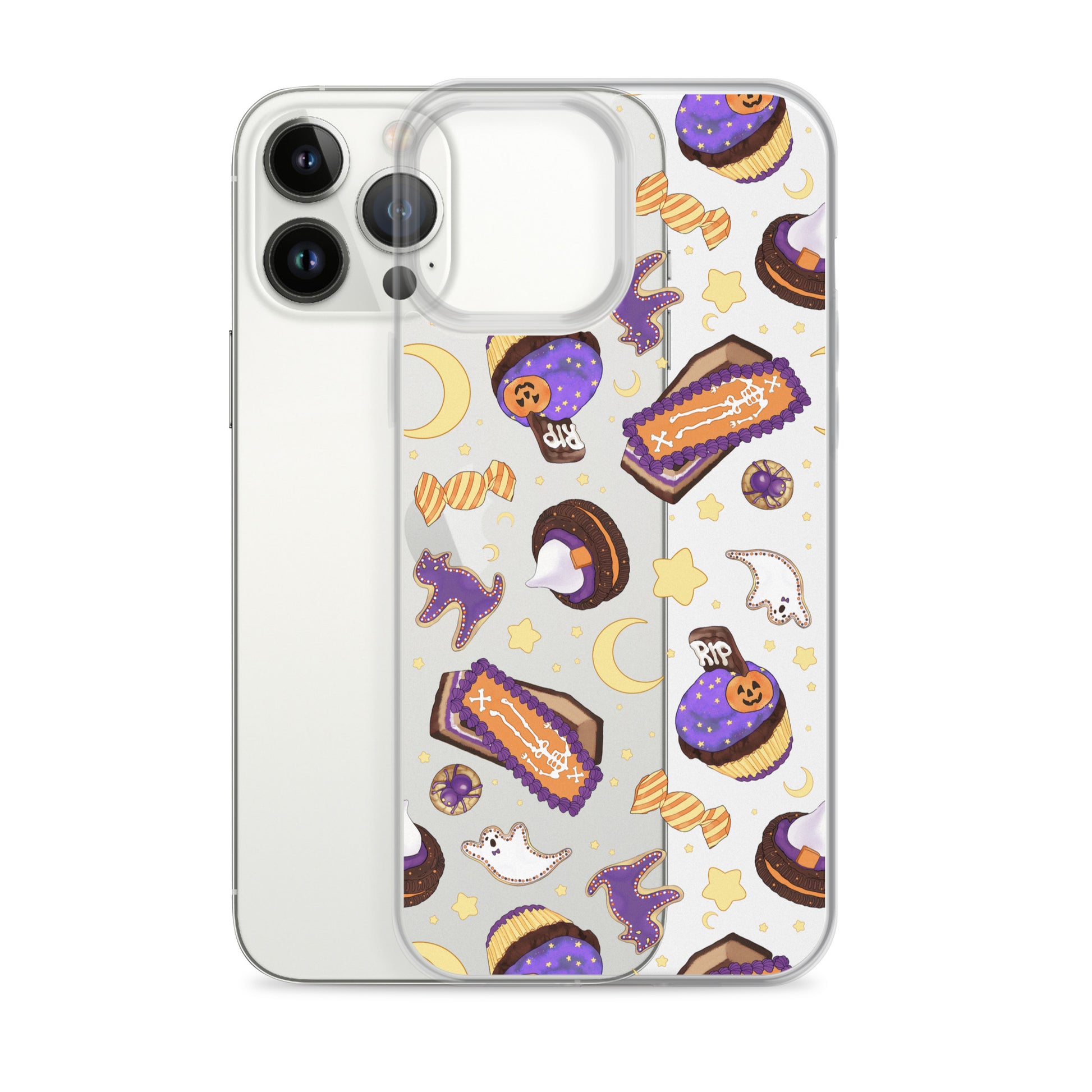 Stylish Halloween Treat iPhone® Clear Case featuring festive designs and durable protection for everyday use.