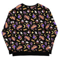 Cozy Halloween Treat Sweatshirt featuring festive designs of sweets and ghosts, perfect for the spooky season.