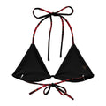 Eco-friendly Higanbana Padded String Bikini Top featuring soft recycled polyester and stylish adjustable straps.