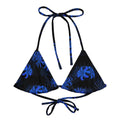 Stylish Higanbana Padded String Bikini Top featuring a vibrant floral print, perfect for eco-friendly summer vibes.