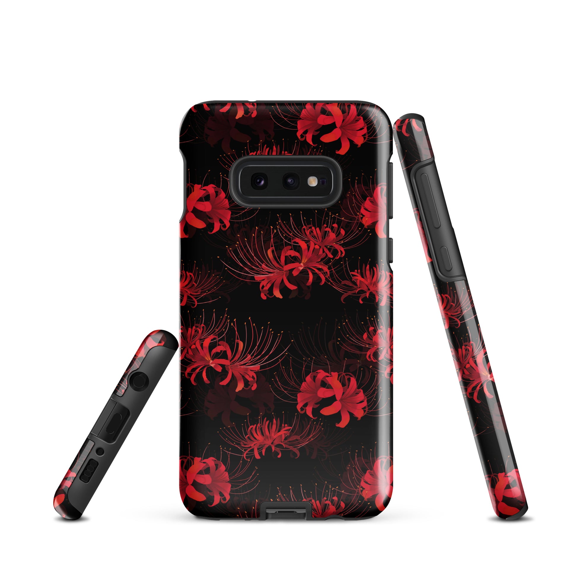 Stylish Higanbana Samsung® Tough Case featuring a floral design, ensuring protection and durability for your phone.