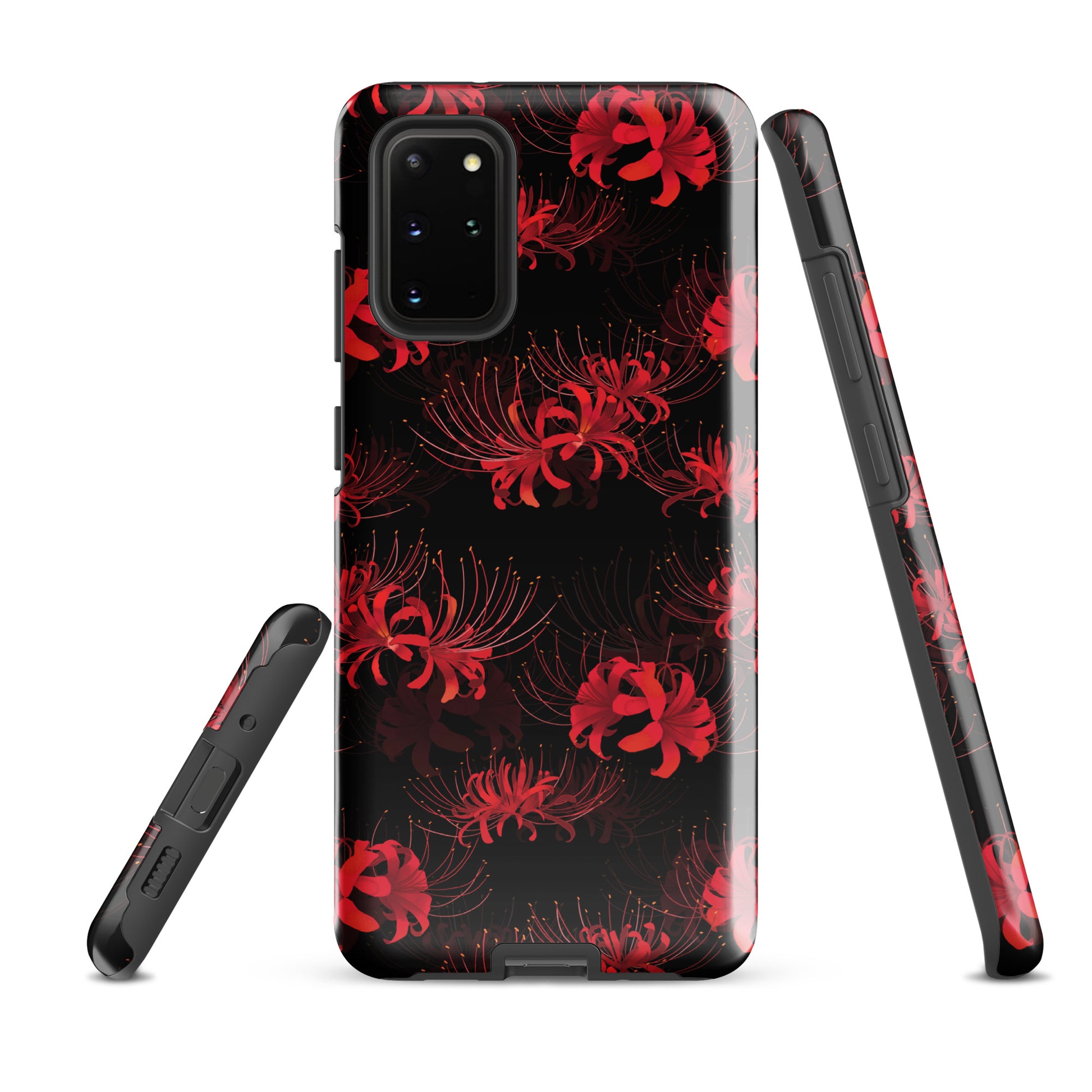 Stylish Higanbana Samsung® Tough Case features vibrant design, impact-resistant materials, ensuring phone protection and elegance.