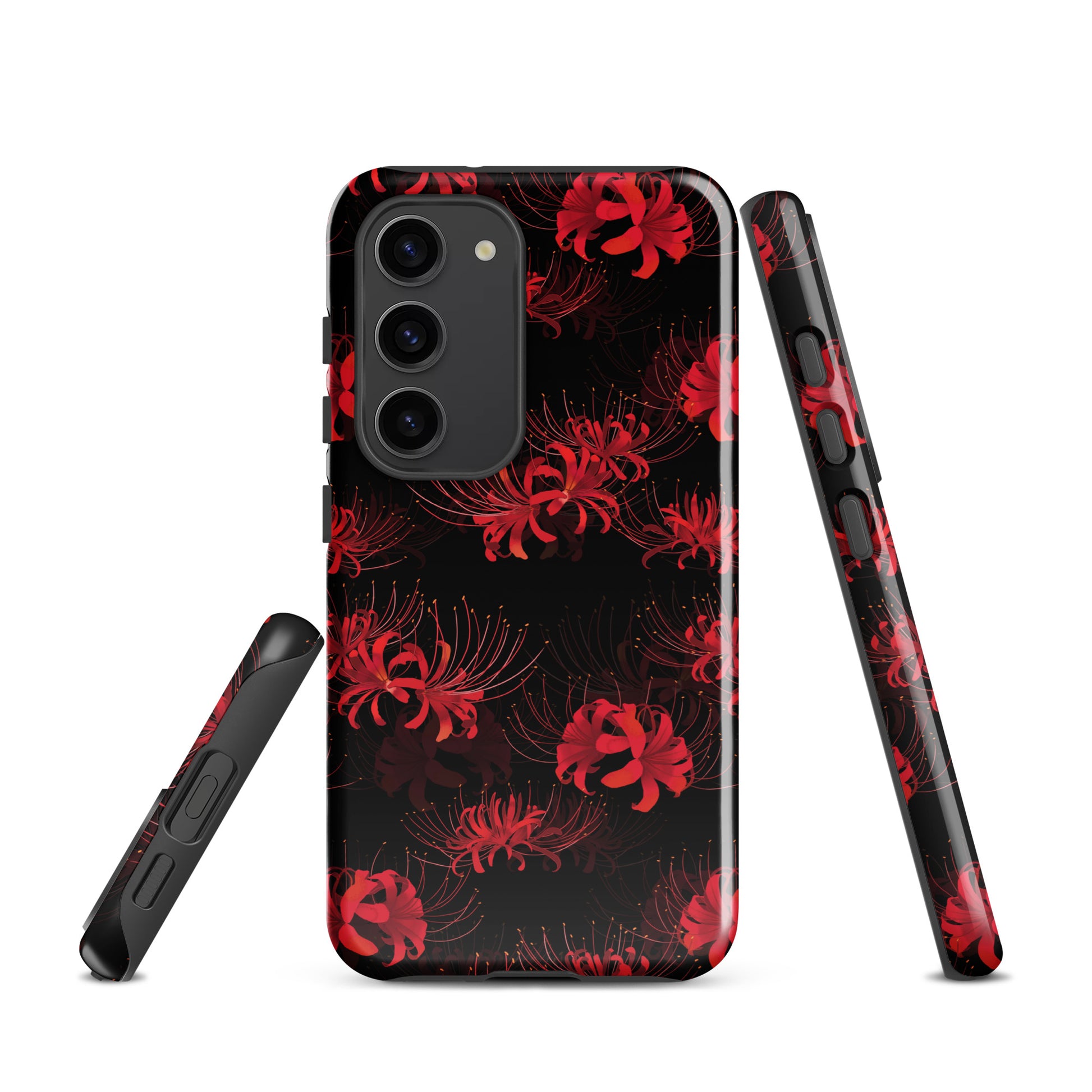 Stylish Higanbana Samsung® Tough Case, designed for durability and protection with a beautiful floral pattern.