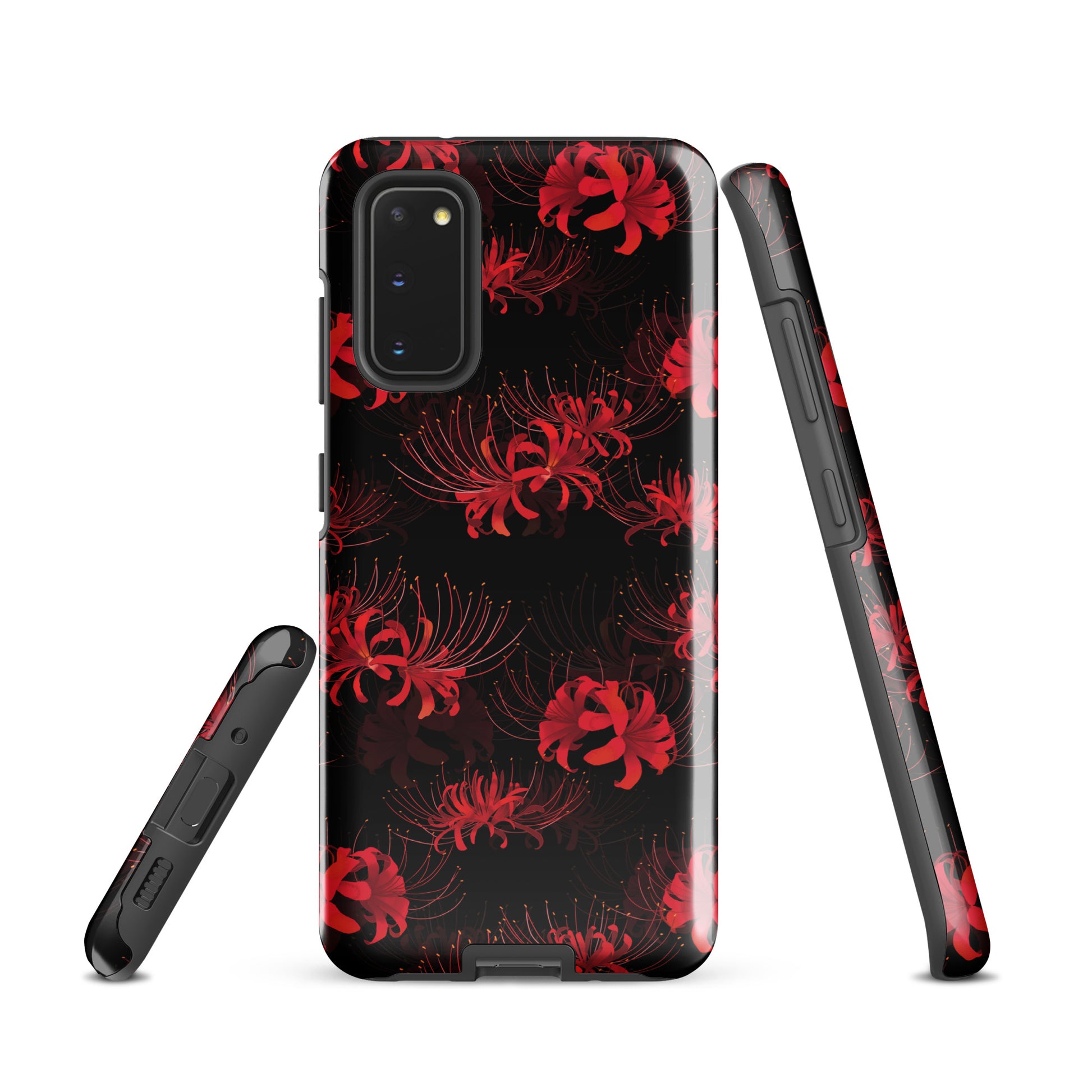 Showcase your style with the Higanbana Samsung® Tough Case, featuring a striking floral design and robust protection.