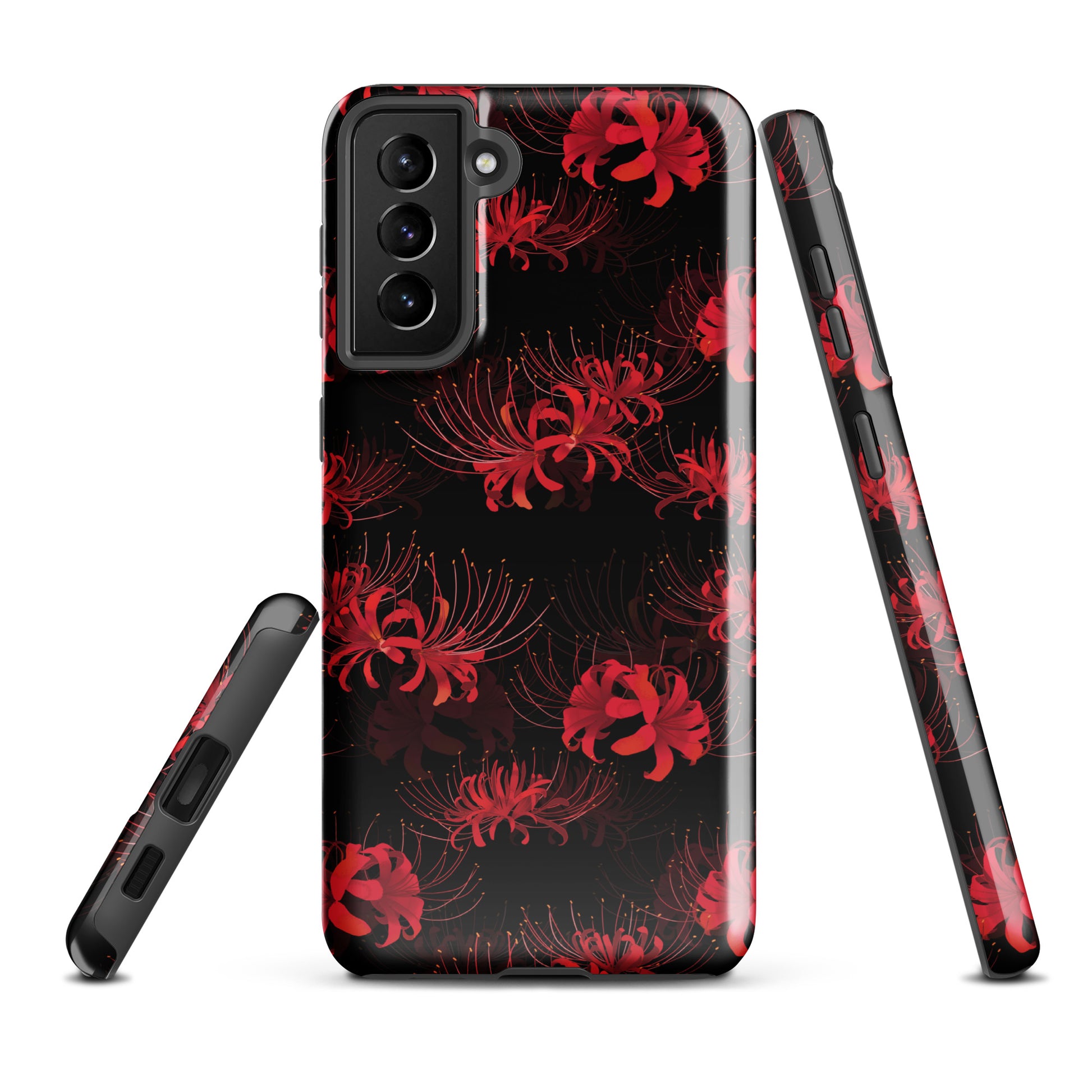 Stylish Higanbana Samsung® Tough Case offers dual-layer protection and artistic design for your Galaxy S21 Plus.