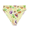 Bright and playful High-waisted Filipino Dessert Bikini Bottom featuring colorful treats from the Philippines. Perfect for summer!