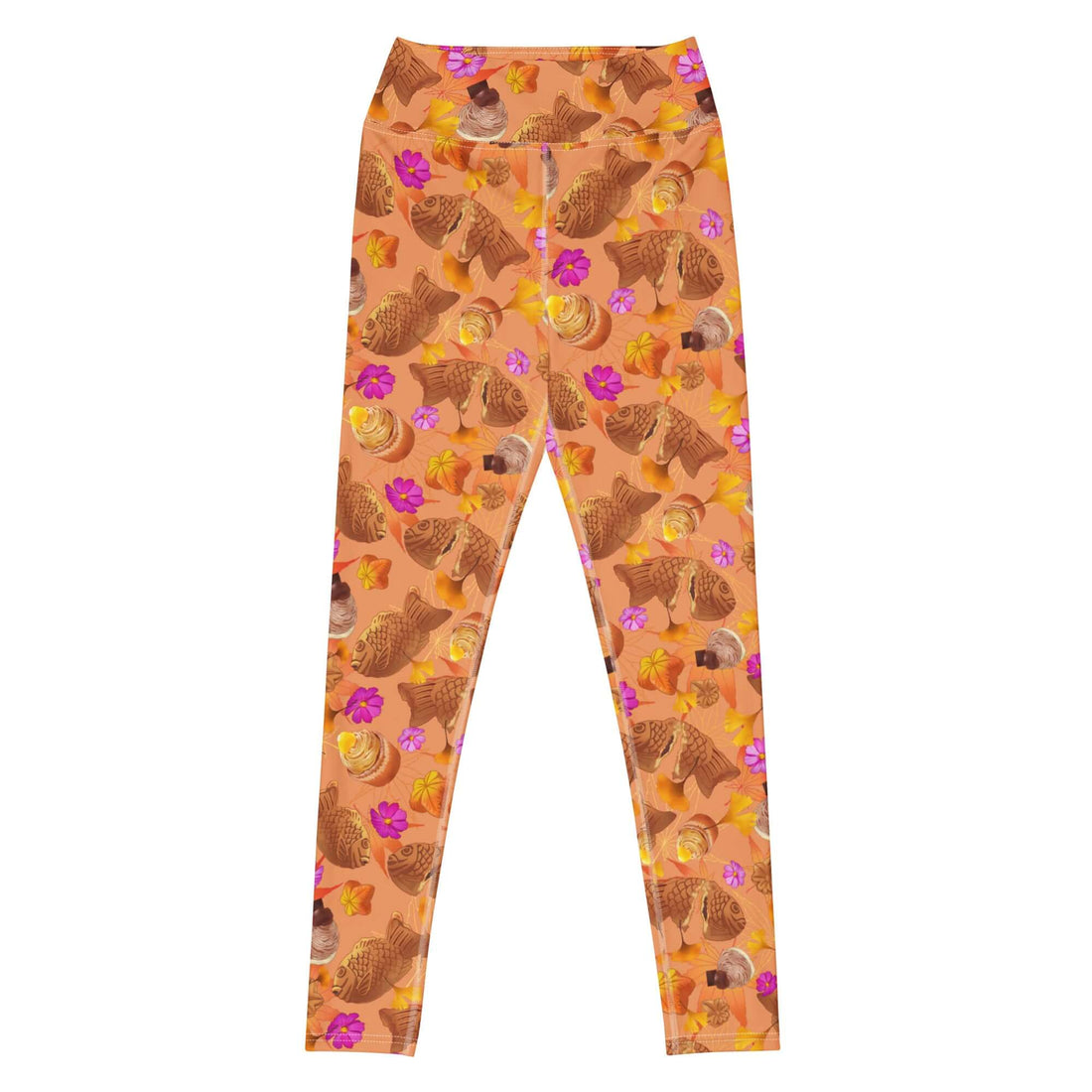Stylish High-waisted Momiji Leggings, perfect for fall fashion and cozy outings around town.