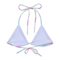 Eco-friendly Indica Magica Padded String Bikini Top with colorful straps, perfect for summer styling and comfort.