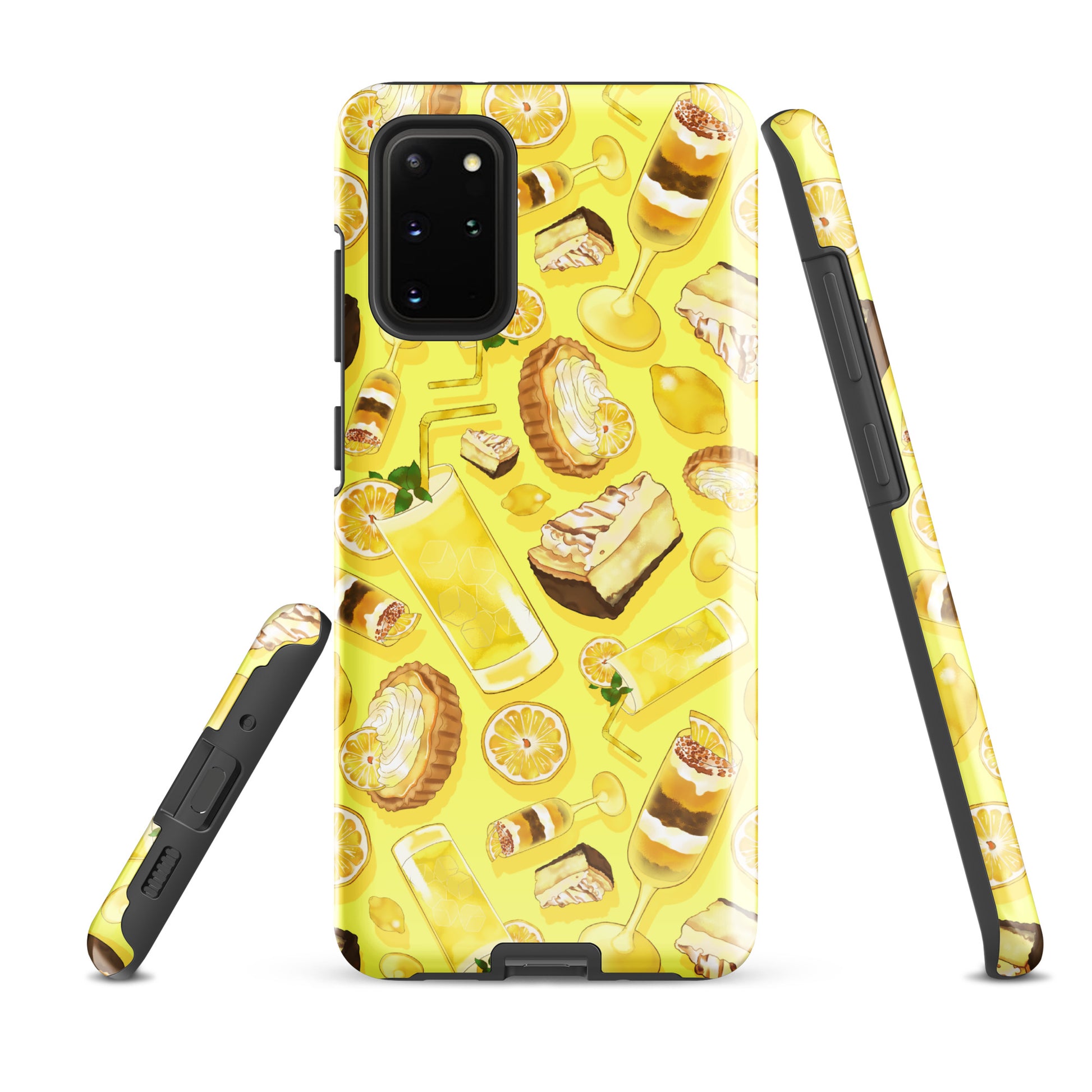 Stylish Lemon Samsung® Tough Case featuring a vibrant design, ensuring impact resistance and sleek protection for your phone.