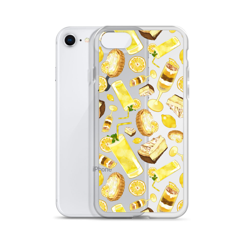Lemon iPhone® Clear Case featuring vibrant lemon-themed design, offering stylish protection for your iPhone.
