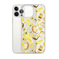 Sleek Lemon iPhone® Clear Case featuring vibrant lemon illustrations for stylish protection from scratches and dust.