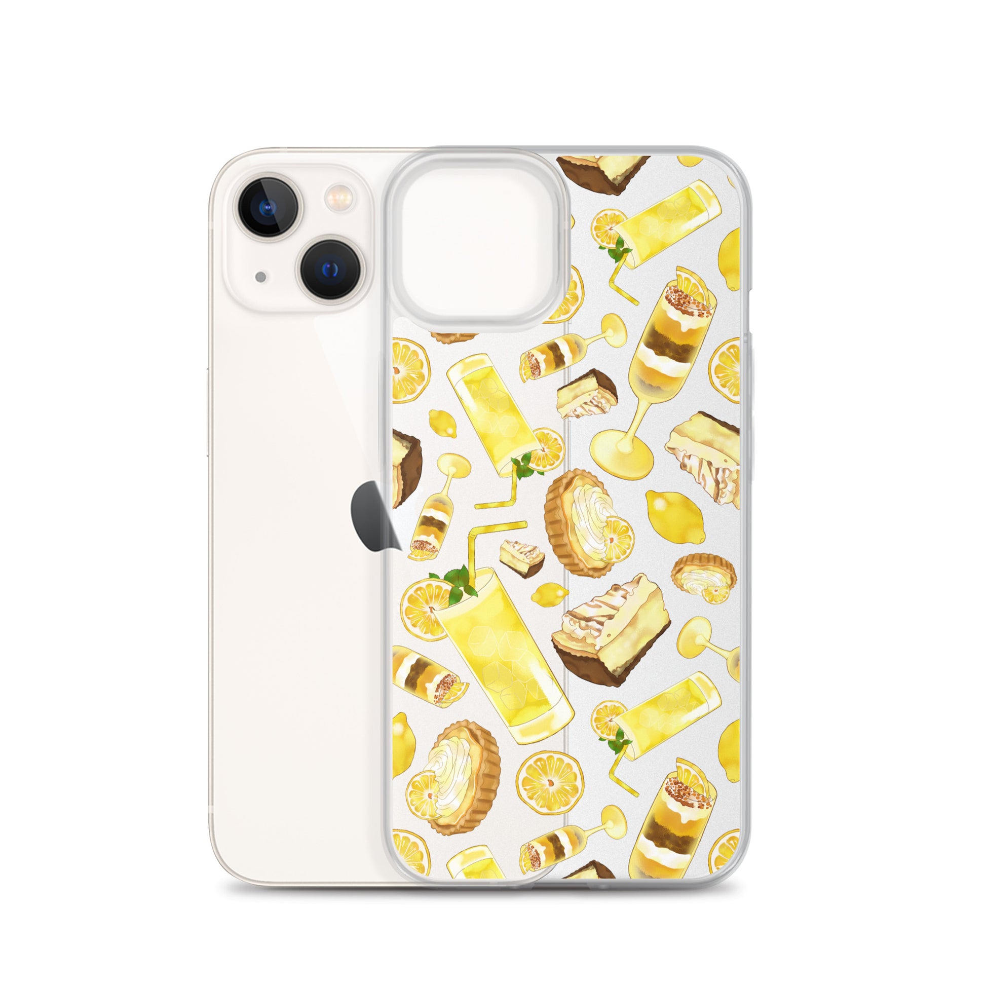 Lemon iPhone® Clear Case featuring vibrant lemon design, protecting your phone with style and durability.