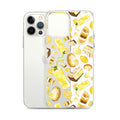 Stylish Lemon iPhone® Clear Case featuring vibrant lemon designs, offering protection from scratches and dust.
