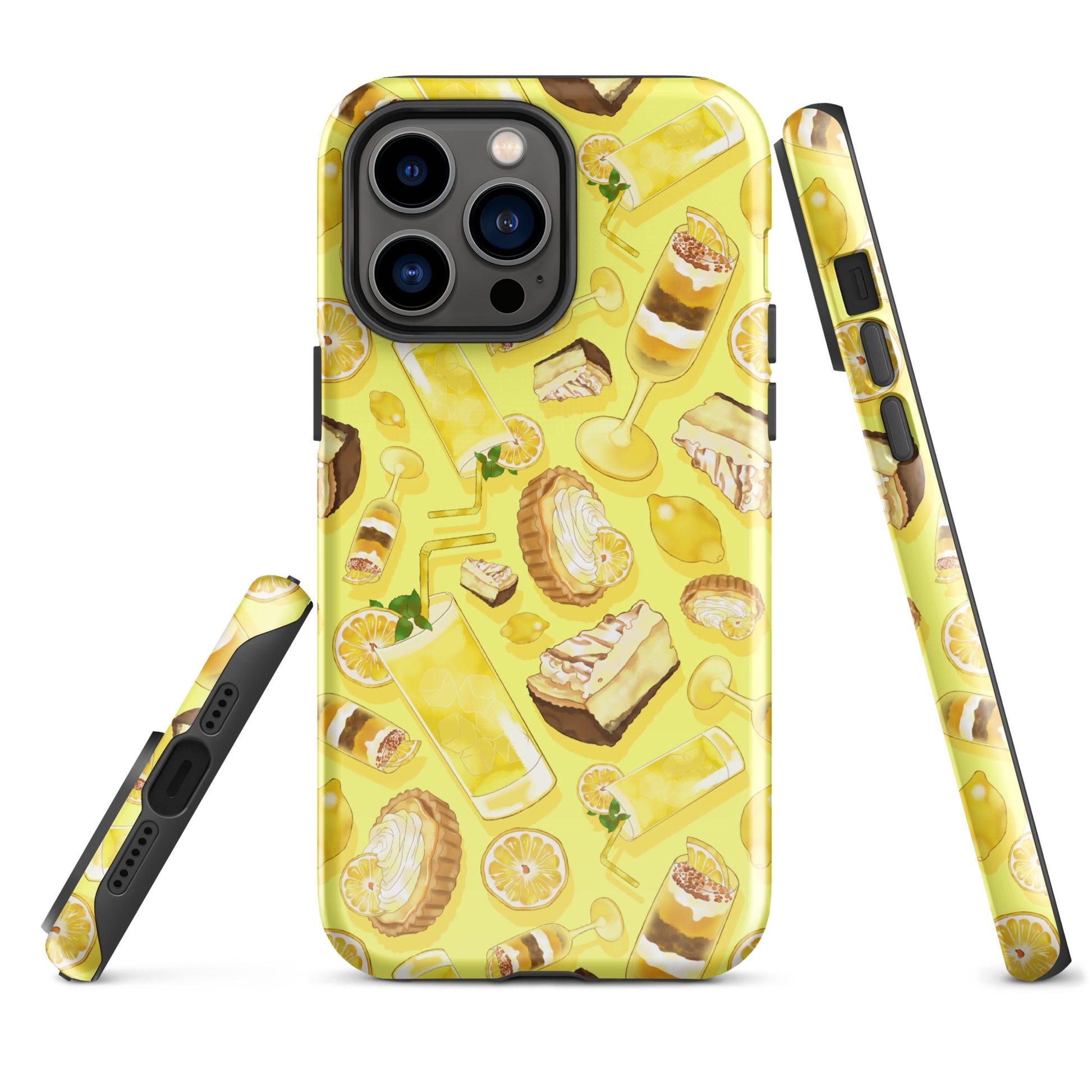 Showcasing the Lemon iPhone® Tough Case, a stylish and durable design for maximum phone protection.